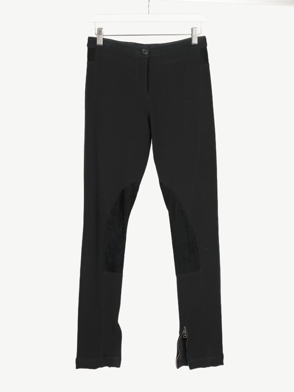 Etro Black Twill & Suede Riding Pants